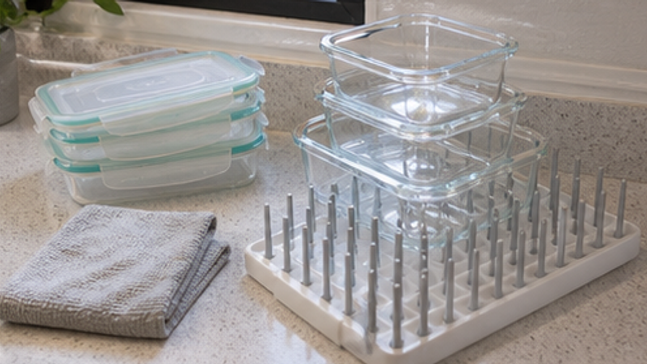How to Set Up a Reusable Container Drying Rack