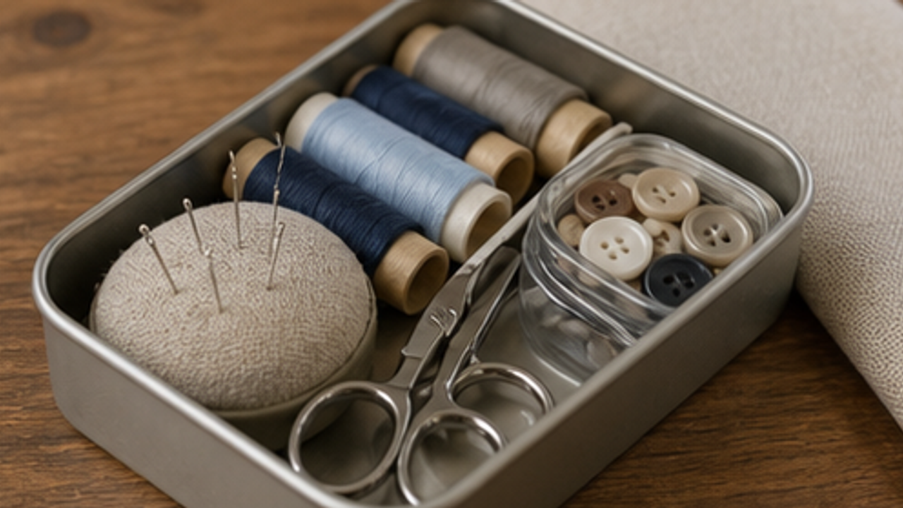 How to Prepare a Small Sewing Needle and Thread Tin