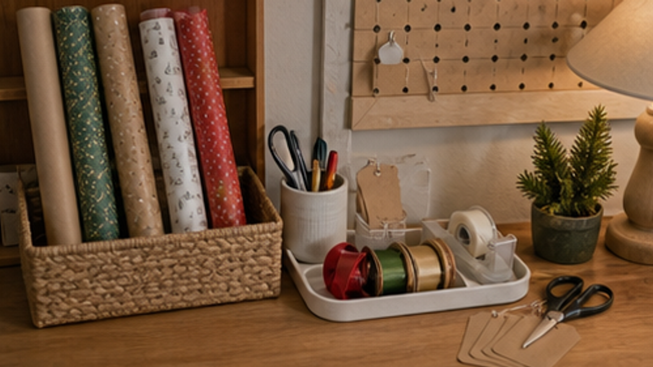 How to Create a Simple Gift Wrap Station