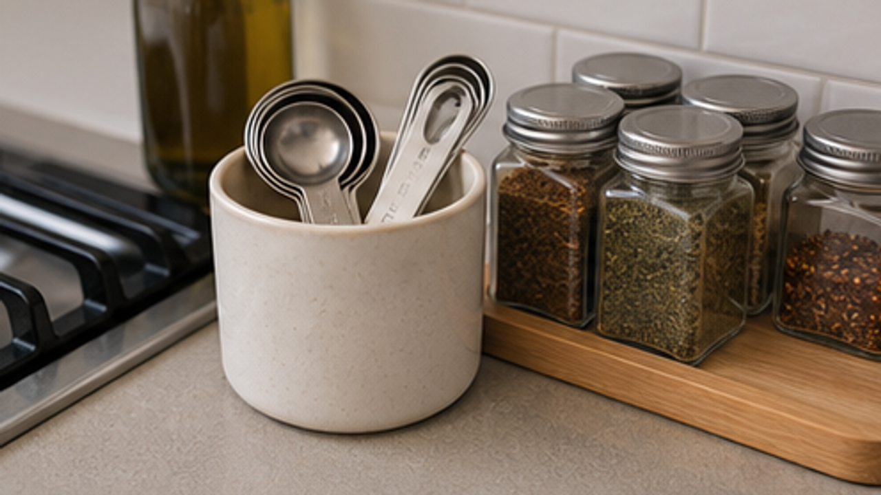 How to Set Up a Spice Measuring Spoon Cup