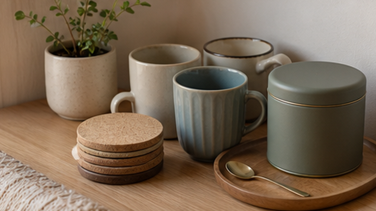 How to Organize a Tea Mug and Coaster Corner