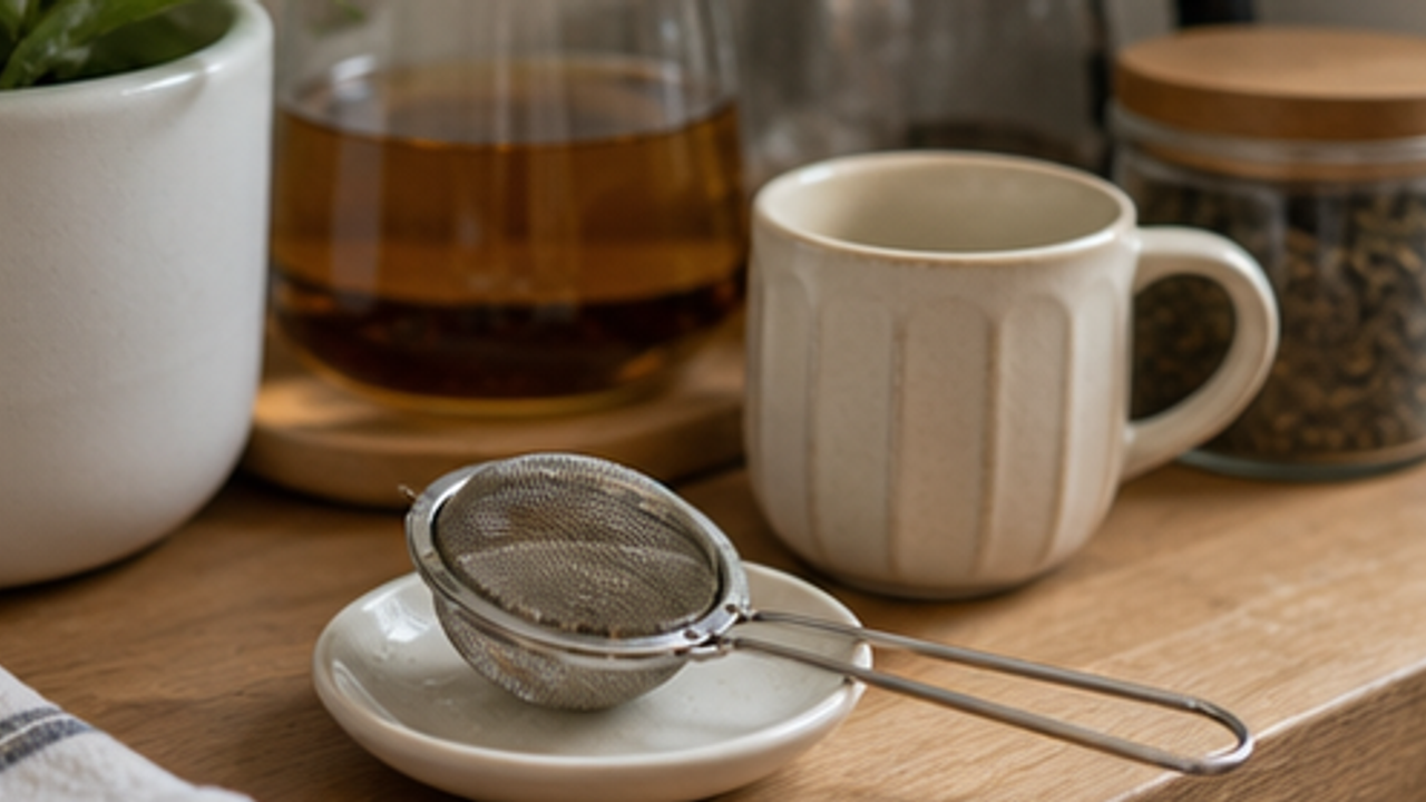 How to Set Up a Drying Saucer for a Tea Strainer