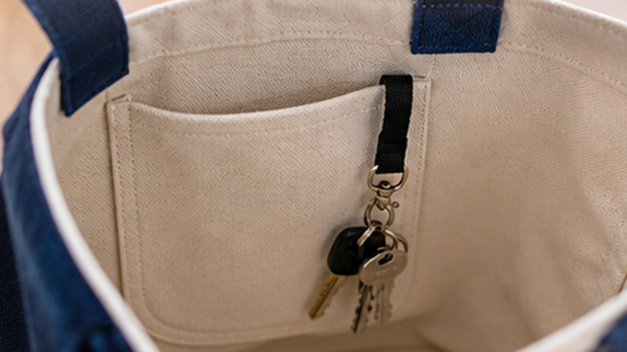 How to Set Up an Inner Tote Key Leash Pocket