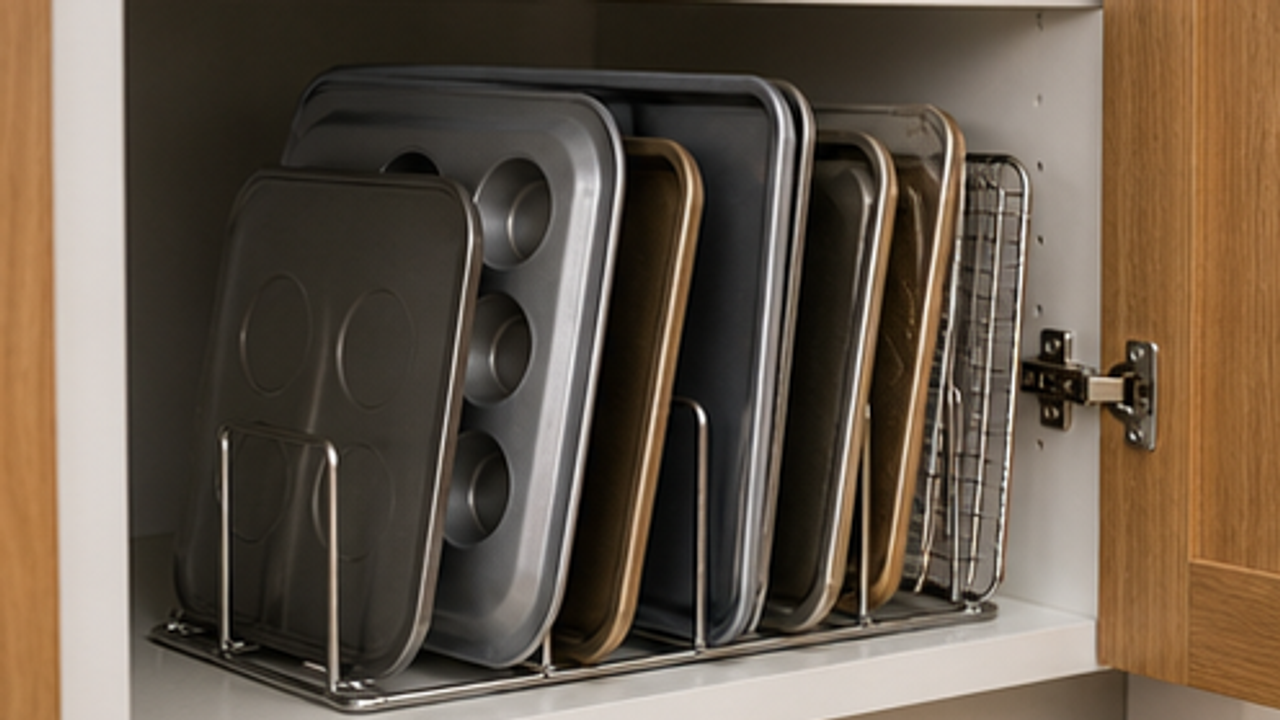 How to Organize Baking Pans in a Vertical Rack