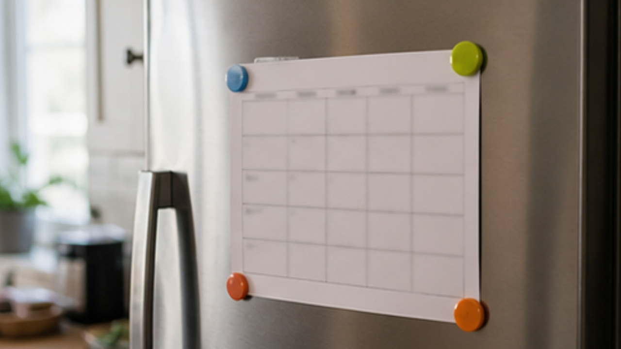 How to Create a Weekly Paper Meal Plan on the Fridge